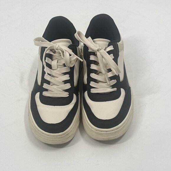 Zara Black White Platform Retro Sneakers Sz 39 Sz 8.5 - Picture 2 of 7